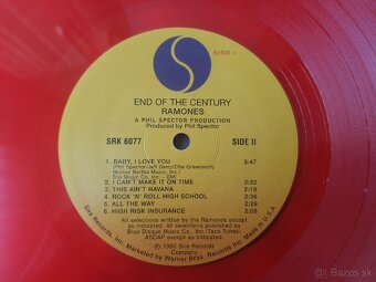 Ramones - End of the century,  vinyl  ( color red ) - 4