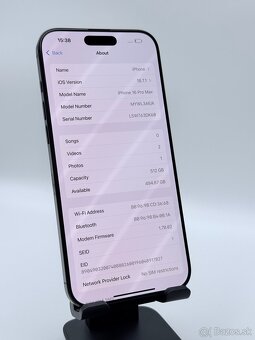 iPhone 16 pro Max 512GB Čierny Titán / Záruka 12 mes. - 4