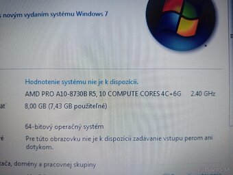 predám Hp elitebook 725 g4 , AMD PRO A10 , 8gb ram , Win 7 - 4