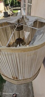 Vintage drevená stojacia lampa 170 cm - 4