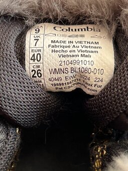 ZIMNÉ KOŽENÉ TOPÁNKY zn.COLUMBIA Waterproof č.40 - 4