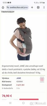 Ergonomický nosic značky JANE - 4