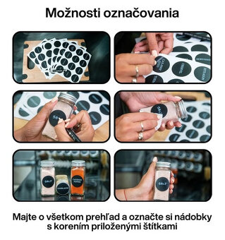 NOVY (zabaleny) stojan na korenie s nadobami - 4
