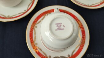 Czechoslovakia, kávová, čajová súprava, pozlátená - 4