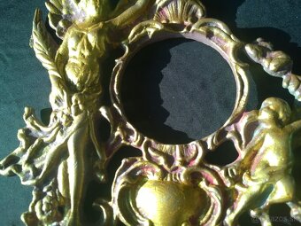 starý kovový  historický rámček na hodiny - 4