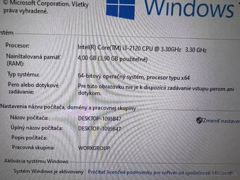 Počítač DELL.Intel i3-2120 2x3,30GHz.4gb ram.250gb HDD - 4