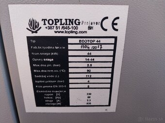Predám kotle na pelety značky Topling - 4