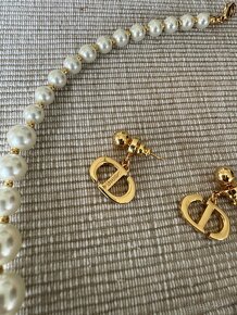 Dior komplet náušnice + perlový náhrdelník Predané - 4