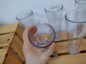 6x NOVY pivný pohár 0,5l, plast SAN - 4