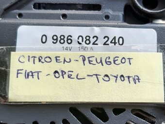 Alternátor Fiat Opel Citroën Peugeot Toyota - 4