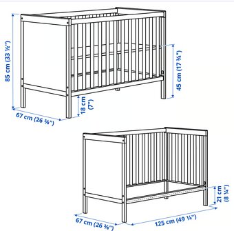Detská postielka 125 x 67 x 85 cm - 4