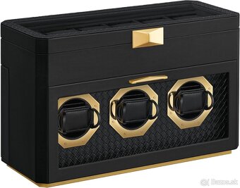 SONGMICS HOME Ronne – Box na 9 hodiniek, čierny, nový - 4