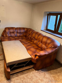 Kožená sedačka a kreslo - 4