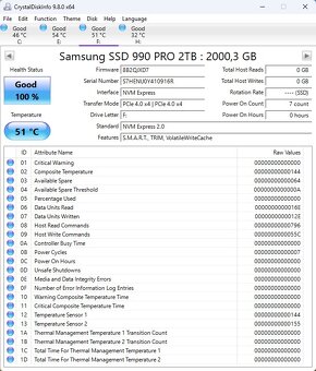 Samsung 990 PRO 2TB, M.2 2280, NVMe v zaruke (nepoužité) - 4