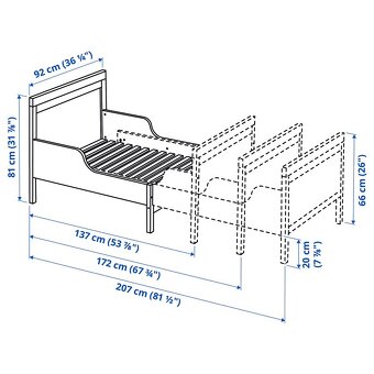 Rastúca posteľ SUNDVIK Ikea - 4