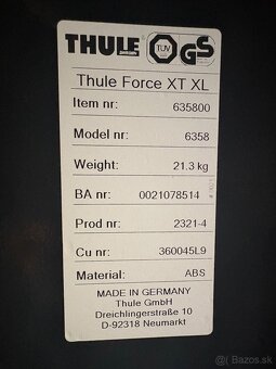 Prenajmem strešný box Thule Force XT XL - 4