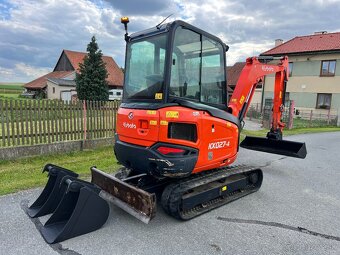Minibagr Kubota KX027-4 / 3 režimy průtoku,3x lžíce - 4