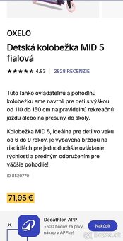 OXELO Detská kolobežka
Detská kolobežka MID 5 fialová - 4