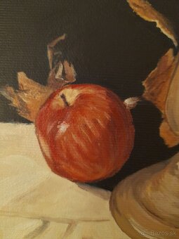 Jesenné zátišie, olejomaľba s rámom - 4