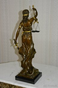 Bronzová socha - Justicia XXL - Zlacená - 4