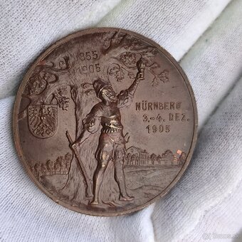Strelecka Medaila Bronz - 1905 - Nemecko - Norimberg - 4