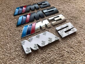 BMW nápisy ///M3, ///M5 - strieborné / matné čierne - 4