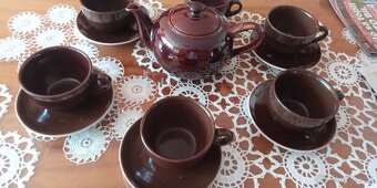 Stolík porcelán páv obraz veľký kôš hojdacku - 4