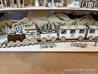 Vianočna dedina Betlehem Drevený vianočný - 4