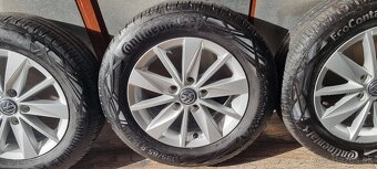 Predám originálne disky VW r15 5x112 /195/65 Continental - 4