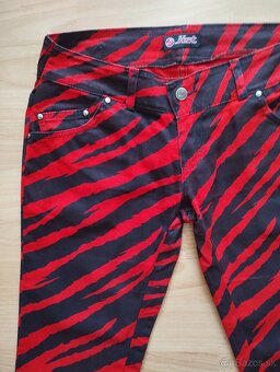 Červeno čierne nohavice - 4