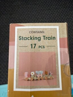 Little Dutch Vláčik ťahací drevený kvety a motýle - 4