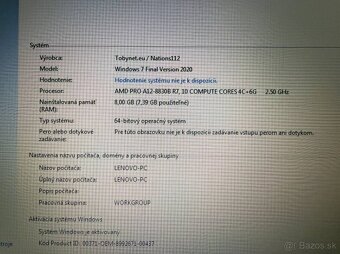 Notebook Lenovo A475 / AMD A12 / 8GB RAM / HDD / Windows 7 - 4