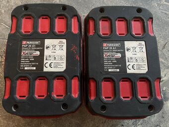 Predám 2 používané funkcné parkside batéria 2ah - 4