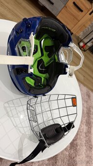 ✅ HOKEJOVÁ PROFI PRILBA - BAUER HYPERLITE = M - L = BLUE ✅ - 4