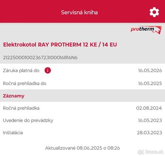 Kotol Protherm Raya 12KW + 120l zásobník + termostat - 4