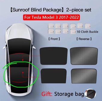 TESLA 3 nová slnečná clona do zadného okna 2017-23 - 4
