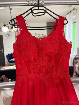 Červené šaty L/40 - 4