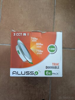 ALUSSO LED IP65 stropné svietidlá – 6 ks, stmievateľné - 4