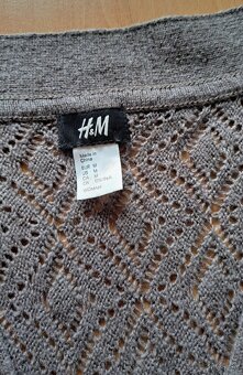 H&M nové jesenné úpletové mini šaty S/M - 4