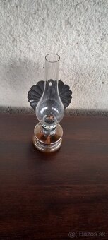Starožitná malá závesná petrolejová lampa - 4