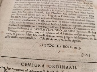 Starožitná latinská kniha 1677 pergamenová väzba - 4