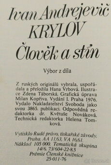 Predám knihu Ivan Andrejevič Krylov – Člověk a stín, 1976 - 4