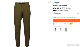 Softshellové nohavice Dolomite Pants Cristallo - 4