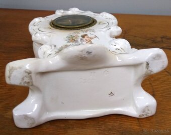 porcelánové stolové hodiny - 4