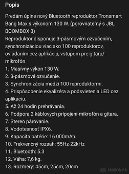 TRONSMART BANG MAX Bluetooth reproduktor - 4