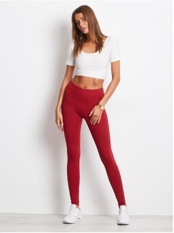 Dámske legíny Basic Bordó veľ. XL - 4