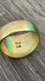Zlatý pánsky 14k prsteň 585 13g - 4