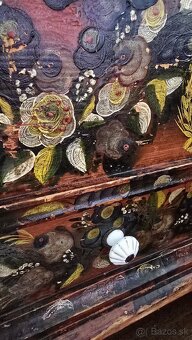 125 ročná Starožitná maľovaná truhlica - 4