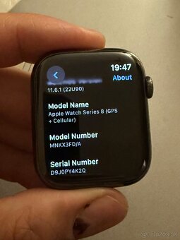 Apple Watch 8 Stainless steel ESIM 45mm,batéria 100% - 4