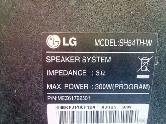 Predám domace kino LG - 4